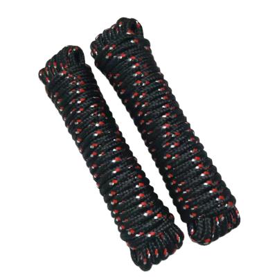 China Outdoor Wholesale Solid Braided Black Braided Rope PP Utility Rope For Packaging Te koop