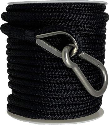 China Durability Top Top Performance Customized Package 3 Inch Nylon Mooring Rope Marine Thick Anchor Rope. in diameter with 316 stainless steel clip for sale