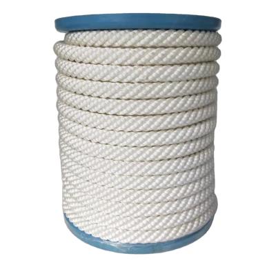 China Polyester 5 Strands Multifunctional Braided Winch Rope 12mm 15mm High Strength Fiber Braided Synthetic For Industrial for sale