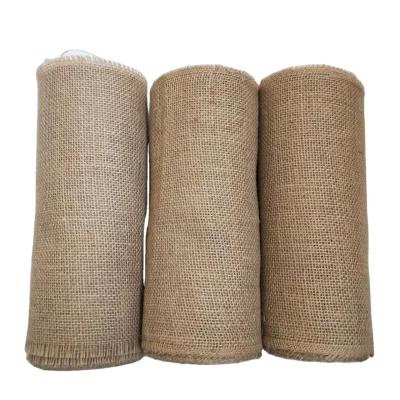 China Who respects the environment; Bodegradable; Hessian Jute Mesh Roll Fabric Sack Cloth Jute Fabric for sale