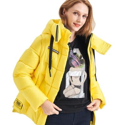 China Cotton-padded Hooded Warm Breathable Women's Clothing Slim Regular Military Down Jackets Women's Coats Winter for sale