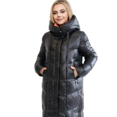 China New Fashion High-end Breathable Thickened Hooded Mid Length Long-sleeved Warm Cotton-padded Coat for sale