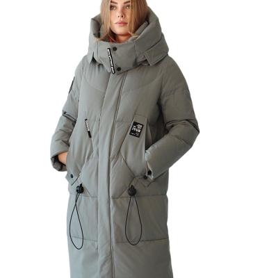 China Free Shipping Ladies Breathable Warm Hooded Cotton Padded Outerwear Women Oversized Long Down Winter Coat for sale