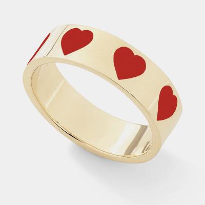 China Women's CLASSIC Multicolor Alloy Fashion Drip Oil Shining Love Ring Gift Wedding Ring Jewelry for sale