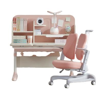 China 2022 Modern New Product Ergonomic Children Study Table And Desk OEM ODM Children Study Table And Chair With Shelf for sale