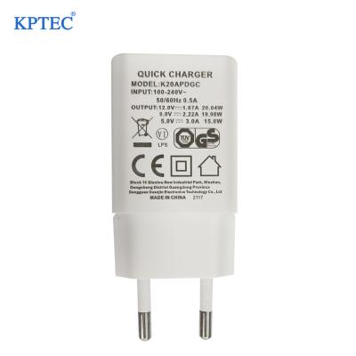 China KPTEC hot sale 20 watt palladium charger with usb box palladium 20w phone charger palladium and K20A charger for sale