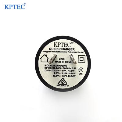 China High Quality KPTEC Power Plug Socket Smart Charger For Mobile Phone 20w PD K20A Charger for sale