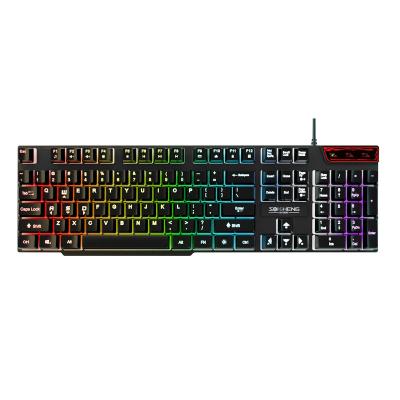 China Numeric Keypad Usb Wired RGB Keyboard 104 Keys PC Backlight Gamer Mouse Tricolor Gaming for sale