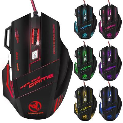 China Professional Gaming Mouse 7 Button 5500 DPI LED USB Computer Mouse Gamer Office Wired Optical Mice for sale