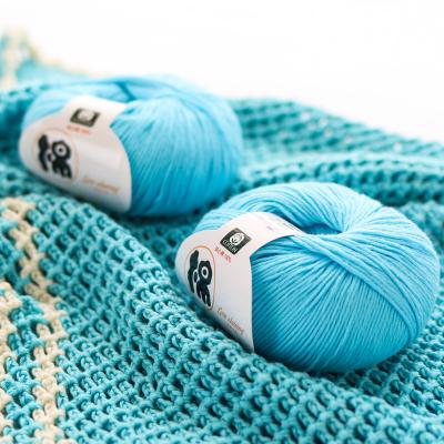 China Anti-pilling Wuge Feather Baby Yarn 100 Very Soft Cotton Yarn For Knitting for sale