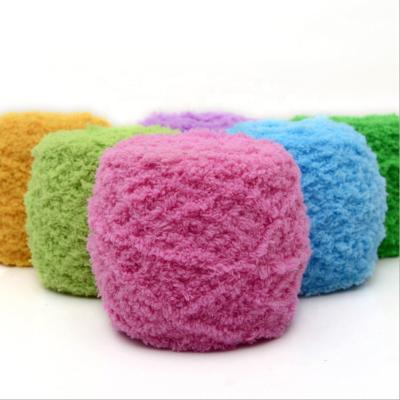 China High Tenacity Hot Selling Polyester Baby Soft 100% Velvet Yarn For Knitting for sale