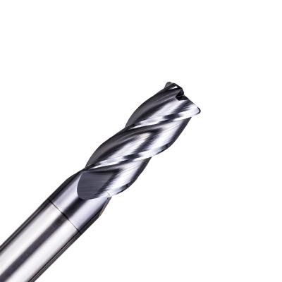 China Milling Carbide Long Shank Milling Cutter 4 Flutes Radius Direct Carbide Endmill Corner Cutter Endmill CNC Cutter D4~10 in stock for sale