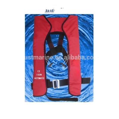 China Durable Polyester Water Repellent Treatment Marine Automatic Inflatable Life Jacket for sale