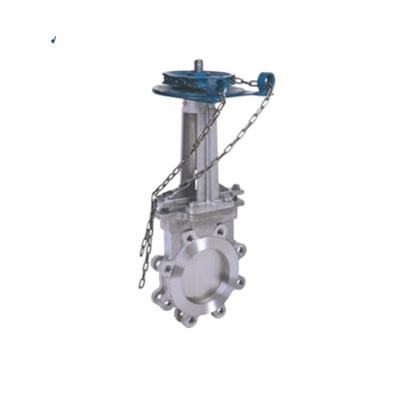 China General Cast Steel Supported Chain Wheel Knife Gate Valve for sale