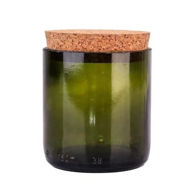 China Religious Activities Wholesales Customized Hot Sale Environmental Friendly Recyclable Cut Empty Glass Wine Candle Jar With Lid for sale