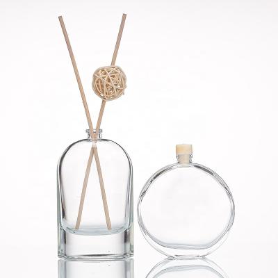 China Wholesale FengJun 100ml Luxury Empty Clear Perfume Reed Diffuser Shiny Bottles With Cap Home Decoration for sale