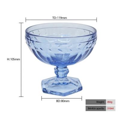 China Bule 300ml Bule 300ml Vintage FengJun Ice Cream Cups Glass Bowls Microwavable Dessert Cups For Wedding Party 7 Ounces 8 Ounces 9 Ounces Bulk for sale