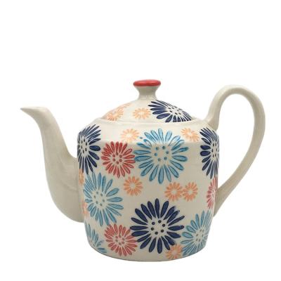 China Sustainable Ceramic Teapot With Infuser Teapots For Loose Leaf Tea Sets With Teapot for sale