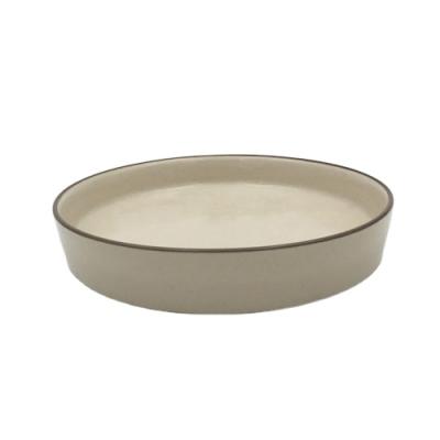 China Viable Wholesale Ceramic White Bakeware Pie Pan Solid Color Round Mold for sale