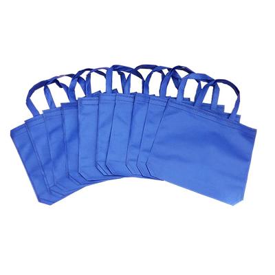 China Supermarket Environmental Friendly Grocery Shopping Bag Handled Wholesale Printing Portable Blue Nonwoven Small Bags for sale