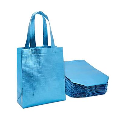 China Customized Solid Color Process Small Reusable Supermarket Shop Handled Hot Pressing Nonwoven Tote Bag for sale