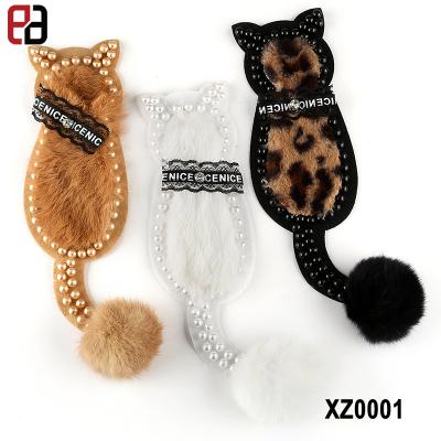 China 2020 New Style Cute Design 3D Animal Patch Cat Pattern Embroidery Patch for sale