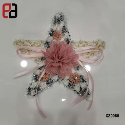 China New Design 3D Rose Color Star Handmade Embroidery Patch With Artificial Flowers for sale