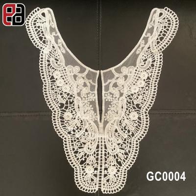 China Fancy Water Soluble Mesh Tulle Net Lace Collar Milk Silk Lace Neck For Lady Blouse for sale