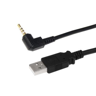 China Excellent sound quality 3-Pole 3.5mm DC male to AUX audio. USB Male Micro Jack Cable-0.3m/Black for sale