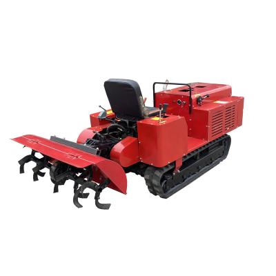 China Farms 35hp turn-on mini agricultural tracked rotary cultivator power tiller for sale