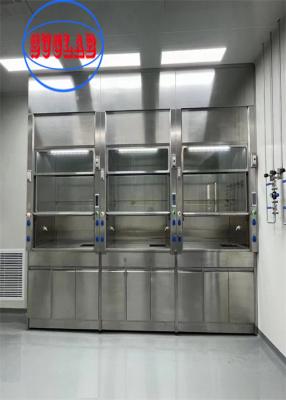 China Eficiencia de ventilación Laboratorio con conductos Capó de humo con sistema de seguridad automatizado y luz LED en venta