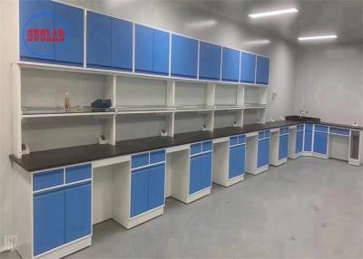 China Rectangular Chemistry Lab Bench Lab Furniture Hong Kong With DTC 105\u00b0 Buffer Hinge for sale