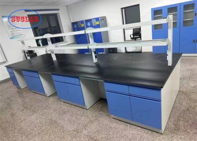 China Muebles de laboratorio de química de color gris blanco personalizable Banco de trabajo de laboratorio Hong Kong Para investigación y hospital en venta