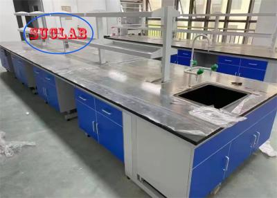 China Multi Cabinet C Frame Lab Worksations / Lab Bench Table met fenolhars of epoxyhars werkplaat Te koop