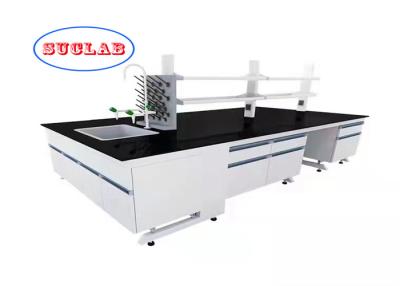 China Multiple Cabinet Steel Chemistry Lab Workbench Laboratory Workstation Price With Chemical Resistant Worktop for sale