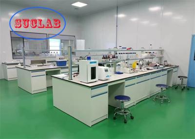 China Phenolic Resin Worktop Laboratory Furnitures Cost  Nonwelded Linear Handle Ceramic Sink Lab Bench With DTC Rail for sale