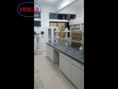 Waterproof Steel Lab Workstation Bench , Anticorrosive Island Benches In Laboratory