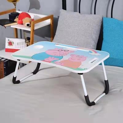 China (Size) Adjustable Wooden Laptop Table For Bedside Computer Desk Breakfast Portable Folding Laptop Table for sale