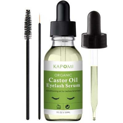 China Other 100% Pure Organic Castor Oil Eyelash Serum Hexane-Freel Natural Cold Pressed 1 Ounce Eyelash Serum With Mascara Brushes for sale