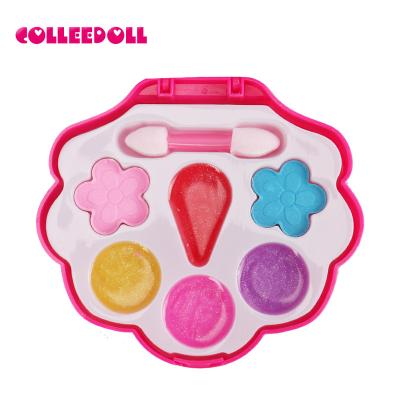 China Kids Cosmetic Toy Small Shell Shape Cosmetic For Kids Girls Dressing Table Pink Plastic Mirrored Kids Play Makeup Toy For Sale FOB Referen for sale