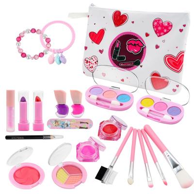 China 2022 Amazon Selling Best Kids Cosmetic Toy Makeup for Kids Workstation Washable Kit Girls Kids Makeup Brushes Real Children Amazon Success Kids Makeup Brushes for sale