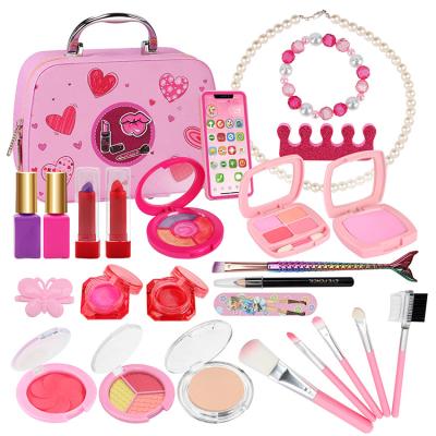 China 2022 Selling Amazon Cosmetics Best Kids Cosmetic Toy Zhorya Toy Kids Cute Pink Cosmetics Pretend Play Make Up Makeup Set Case Box Toy For Girl G for sale