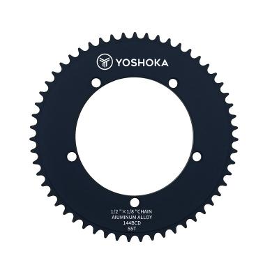 China Mountain Bikes YOSHOKA Aluminum Single Speed ​​Road Single Gear Cycle Sprocket Bicycle BCD 144 MAO Coating Chainrings for sale