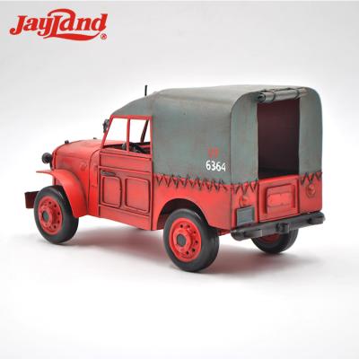 China Exquisite Europe Craft Decor Props Handmade Die Cast Truck Model Home Decor Metal for sale