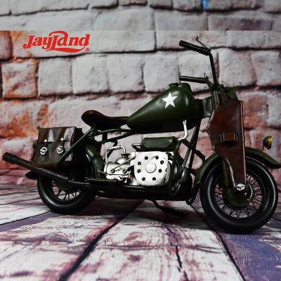 China 1/6 Scale Model, Antique Engine Model, Happy Birthday Gift Green Handmade Motorcycle Decoration Army Ideas for sale