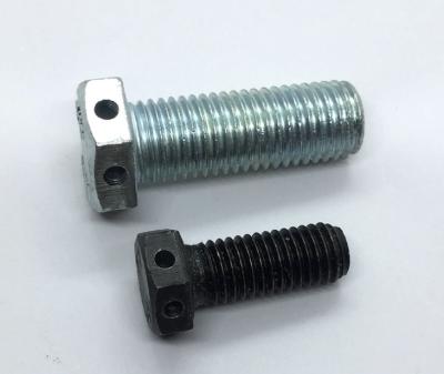 China Housing Constructions Customized Metric Titanium End Pitch Thread Hex Bolts With Thread Holes On The Head for sale