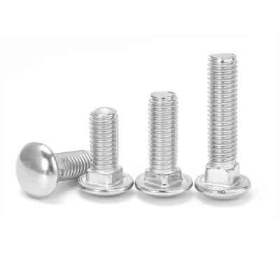 China Hot Sale Stainless Steel ASME DIN M6 Grade 4.8 8.8 Galvanized Stainless Steel Short Cup Head Square Neck Bolts for sale