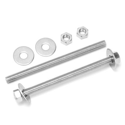 China Housing Constructions Customized Galvanized Stainless Steel Threaded Bars Thread Rods With Nut And Washer for sale