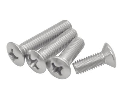 China Housing Constructions Stainless Steel Cross SS304 Recessed Phillips Raised Countersunk Head Oval Machine Screws for sale