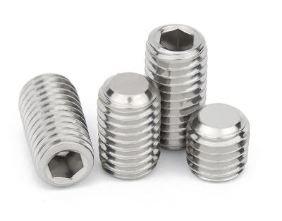 China Stainless Steel Housing Constructions Customized Set Screws Allen Hexagon Socket Flat Point Carbon Steel DIN ASME JIS for sale